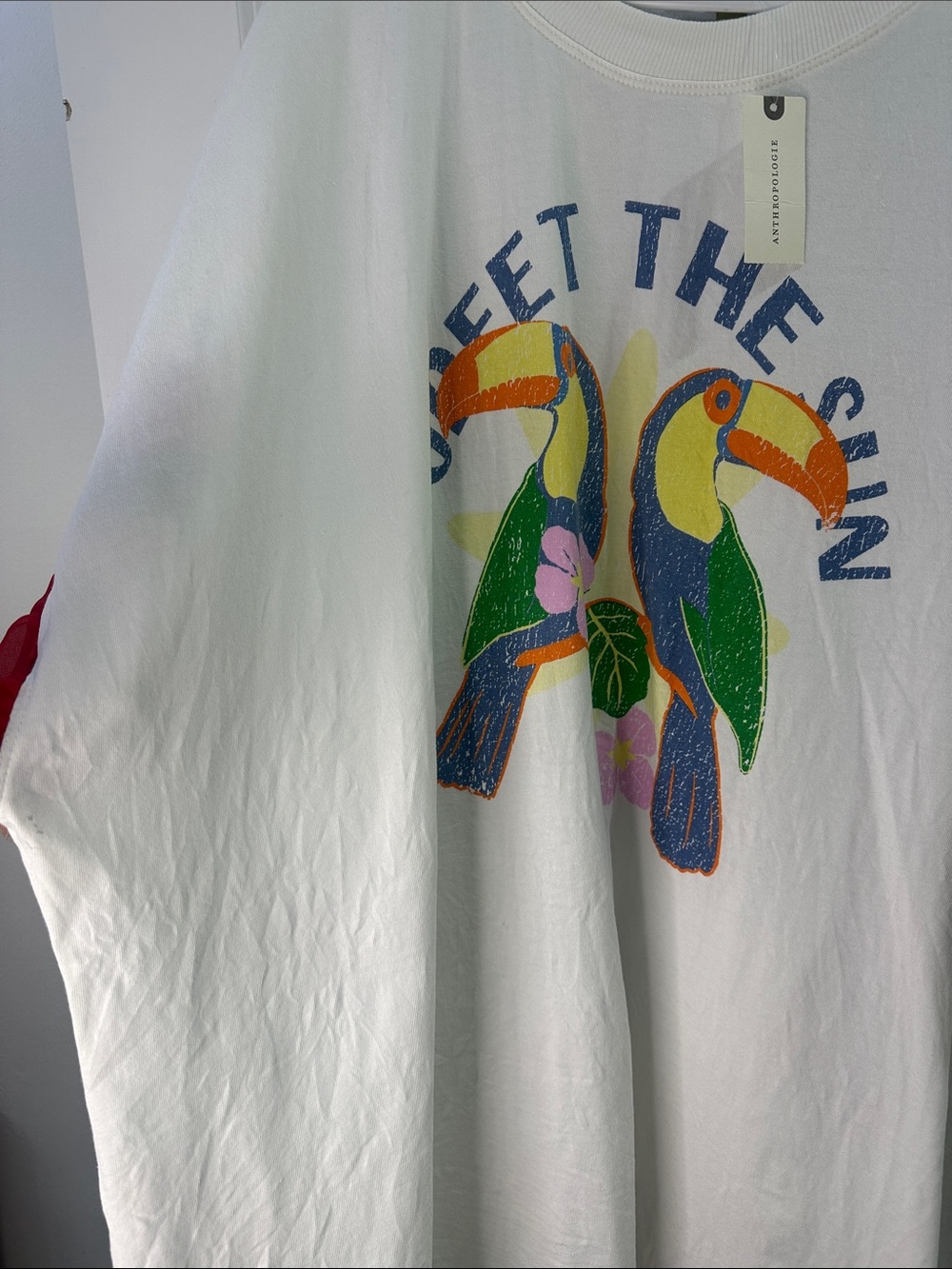 Anthropologie Celandine Toucan Graphic Shirt Dress Cover Up Size Large NWT - Picture 11 of 11